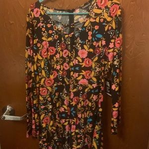 Brand new express colorful floral romper